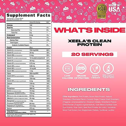 XEELA Plant Based Vegan Protein Powder - Independently Tested - 25g High Protein XEELA