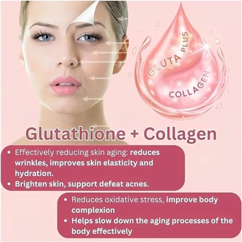 Glutathione Collagen Gummies,Glutathione Collagen Glow Gummies for Dark Spot,60 Pieces Pelinuar