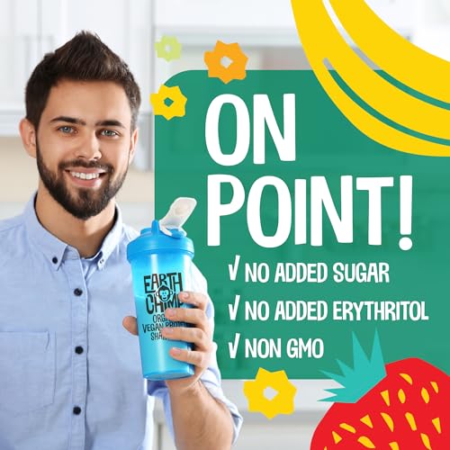 EarthChimp Organic Vegan Protein Powder - with Probiotics - Non GMO, Dairy Free EarthChimp