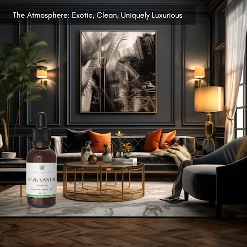 SLK Aroma, Santal Aroma Diffuser Oil, No. 26, Ultra Luxury Niche Blend of The Finest Essential Oils SLK Aroma