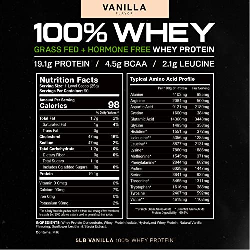 Muscle Feast 100% Grass-Fed Whey Protein, Pastured Raised Hormone Free All Natural Muscle Feast