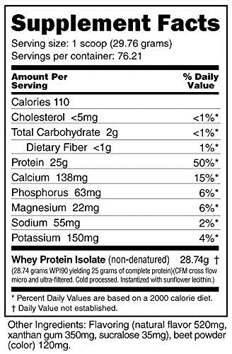 NutraBio Whey Protein Isolate Supplement – 25g of Protein Per Scoop with Complete NutraBio