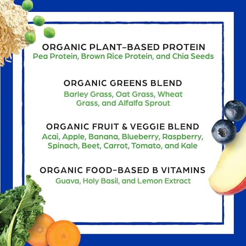 Orgain Organic Vegan Meal Replacement Protein Powder, Vanilla Bean - 20g Plant Based Orgain