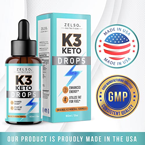 K3 Keto Drops for Weight Loss - Fat Burner & Metabolism Booster | Advanced Keto Carb ZELSO