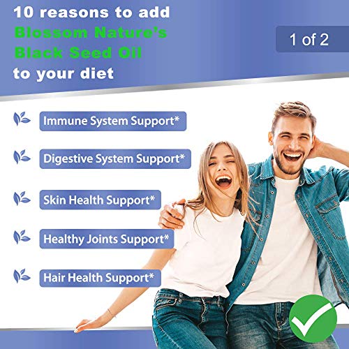 Black Seed Oil Capsules 1000mg - Premium Black Cumin Seed Oil Capsules - Black Seed Blossom Nature