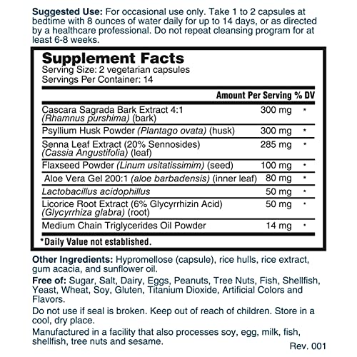 Nature's Lab Gold 14 Day Colon Cleanse* - Blend of Probiotics, Fiber, Flavonoids Nature's Lab