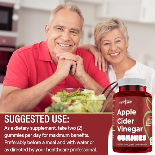 NEW AGE Apple Cider Vinegar Gummies 2-Pack - 120 Count - Immunity & Detox NEW AGE