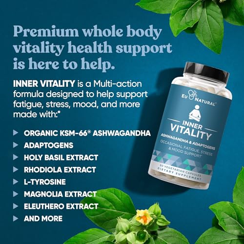 Eu Natural Vitality Cortisol Manager – Fight Fatigue, Feel Calm & Balanced – Healthy Cortisol Eu Natural