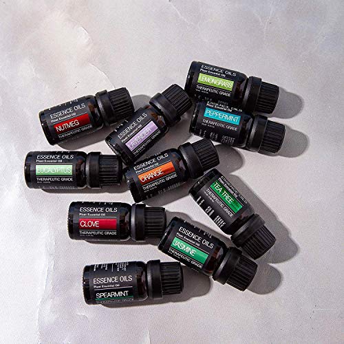 Ultimate Aromatherapy Diffuser & Essential Oil Set - Ultrasonic Top 10 Oils Modern with 4 Timer 7 Ambient Light Pure Daily Care