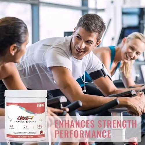 SEDDS Strawberry-Flavored L-Citrulline Taurine 2:1, L Citrulline Powder, Unflavored Vegan Taurine Powder, Pre-Workout Sports Nutrition for Men and Women,1 Pound of Powder Each Can