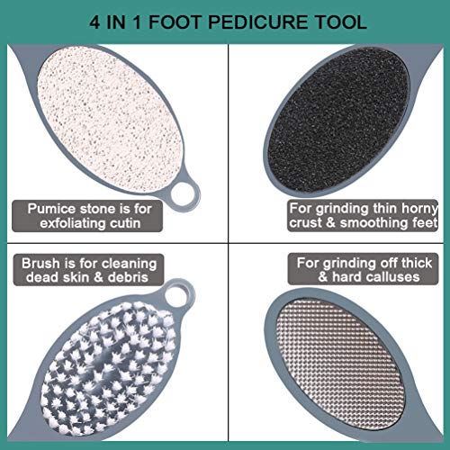 CAREHOOD Foot File Callus Remover - Multi Purpose 4 in 1 Feet Pedicure CAREHOOD