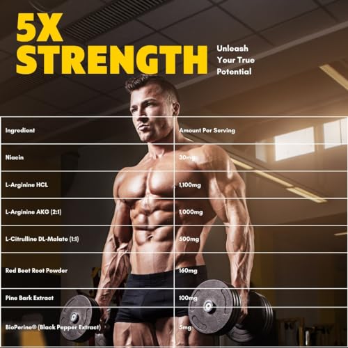 Evolve Nutraceuticals Nitric Oxide Booster 5X Strength, 120ct, Stamina & Endurance Evolve Nutraceuticals