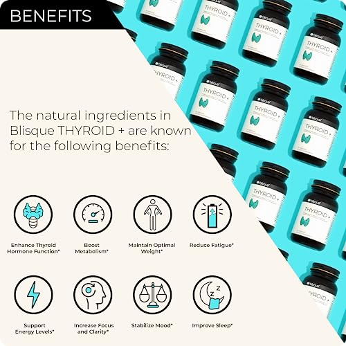 Blisque – Thyroid Support Supplement Complex for Healthy Metabolism and Increased Energy Blisque