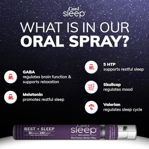 Sleep Fast & Longer - Oral Absorbtion Spray Can I Sleep Natural Sleep Aid with Melatonin Cani Brands Feel Amazing
