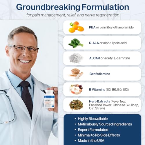 SciatiEase Sciatic Nerve Health Support - Sciatic Nerve Supplement with Pea, Vitamin B SciatiEase