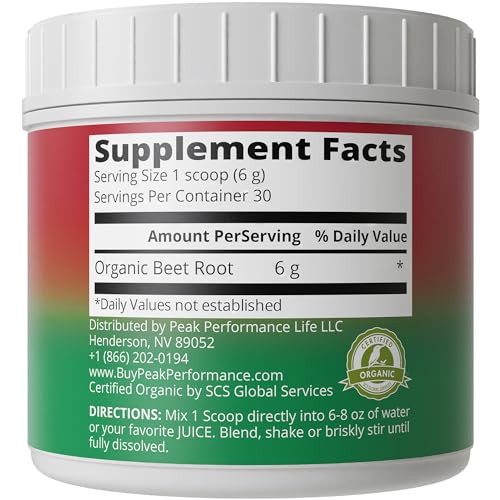 Organic Beet Root Powder - Ultra High Purity Super Food Beets Juice Powder. 100% Pure Peak Performance