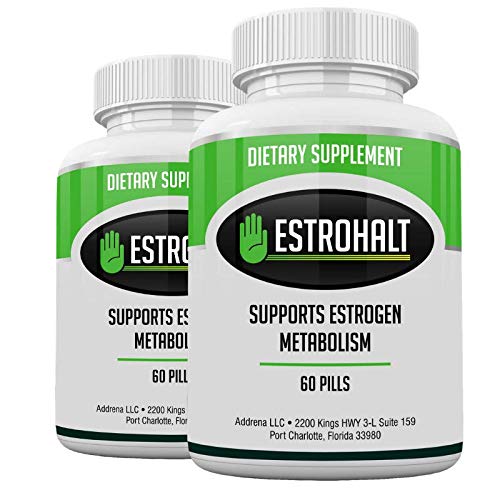 Estrohalt 2 Pack 120 Pills- Best Estrogen Blocker DIM Supplement 