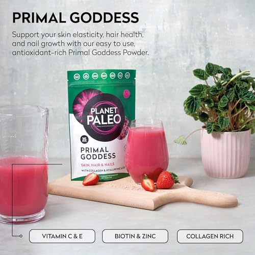 Planet Paleo Primal Goddess -Pure Collagen with Hyaluronic Acid and Zinc (210g, 35 Servings) Planet Paleo