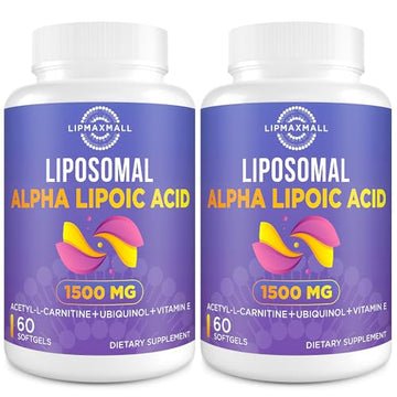 Liposomal Alpha Lipoic Acid 1500mg - with Acetyl-L-Carnitine 900mg & Ubiquinol 100mg 