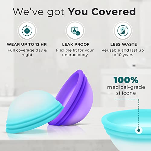 Ecoblossom Menstrual Original Disc - Set of 2 Reusable Period Discs Regular (Small & Large (Pack of 2)) EcoBlossom