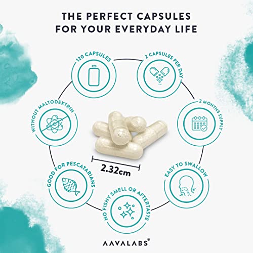 Marine Collagen Tablets for Women and Men with Hyaluronic Acid, Natural Vitamin C & Magnesium - with Pure Collagen peptides AAVALABS