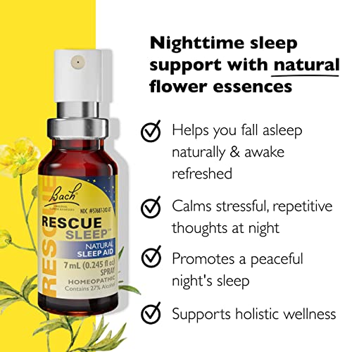 Day & Night Bundle, Bach RESCUE REMEDY Spray, Natural Stress Relief [and] RESCUE SLEEP Spray RESCUE