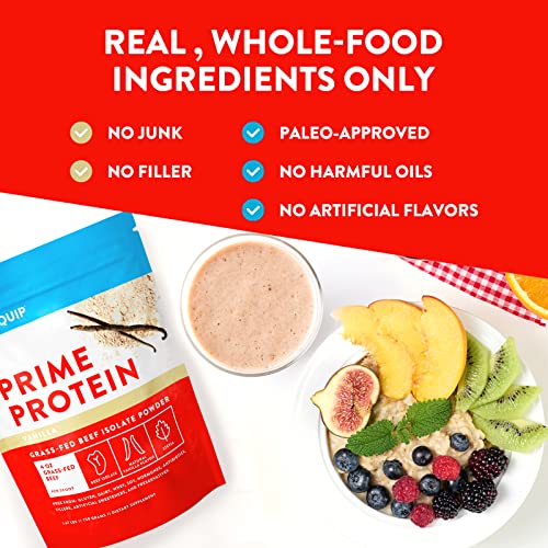 Equip Foods Prime Protein - Grass Fed Beef Protein Powder Isolate - Gluten Free Carnivore Equip