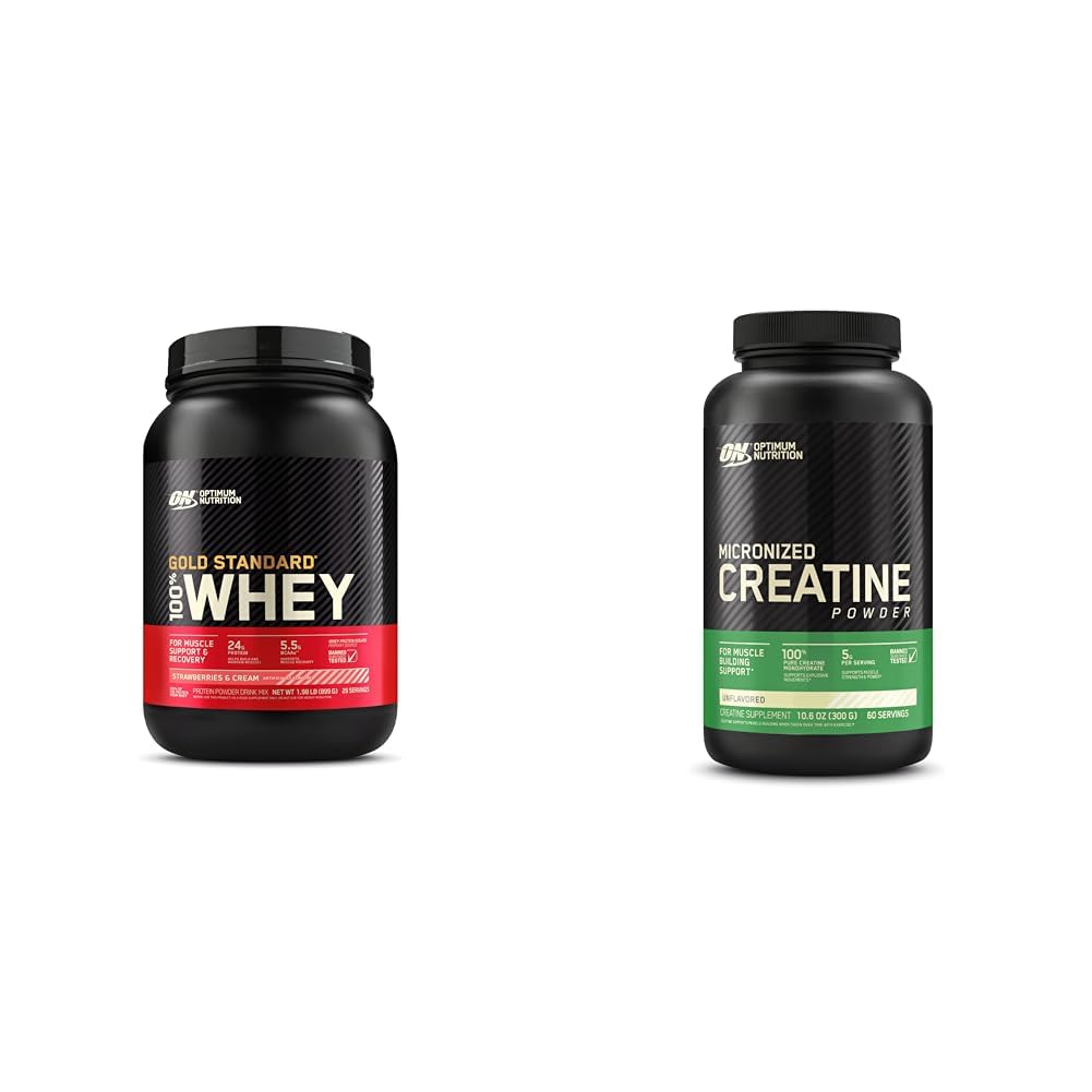 Optimum Nutrition Gold Standard 100% Whey Protein Powder, Strawberries & Cream