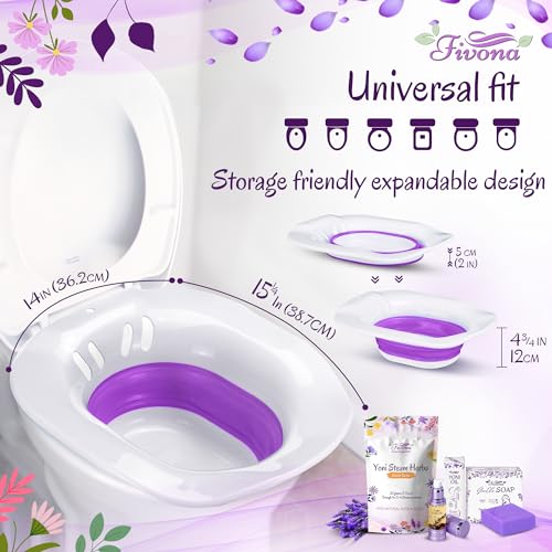 FIVONA Yoni Care Kit 4 in 1 - pH Balanced Natural Yoni Oil, Herbal Bar Soap for Feminine V Wash, Detox FIVONA