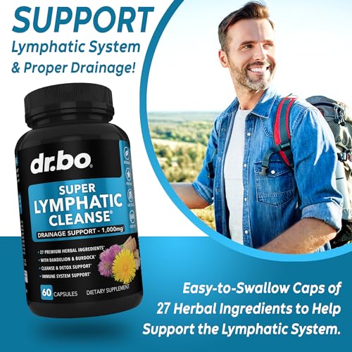 Lymphatic Support Herbal Supplement with Echinacea & Ginger - For Lymph Drainage & Detox DR. BO