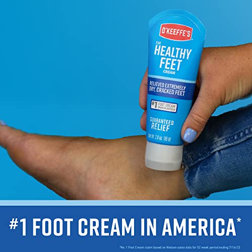 O'Keeffe's for Healthy Feet Foot Cream, Guaranteed Relief for Extremely Dry, Cracked Feet O'Keeffe's