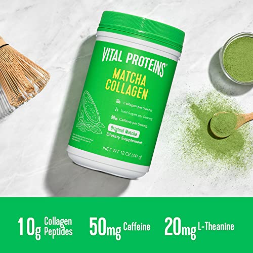Vital Proteins Matcha Collagen Peptides Powder Supplement, L-theanine & Caffeine, Matcha Green Tea VITAL PROTEINS