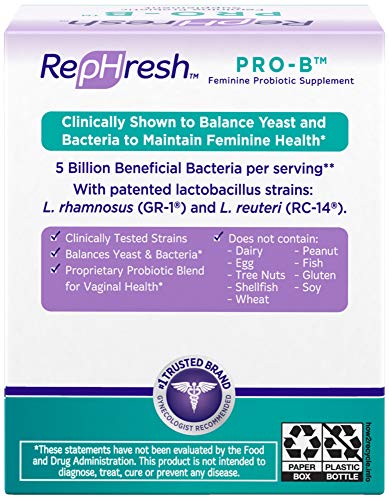 Rephresh Pro-B Probiotic Supplement for Women, 30 Oral Capsules (Pack of 2) Rephresh