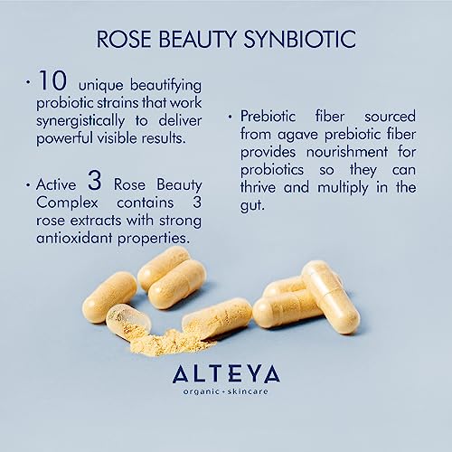 Alteya Organics Beauty Prebiotics + Probiotics and Rose Extracts, Skin Beauty from Within Supplement Alteya Organics