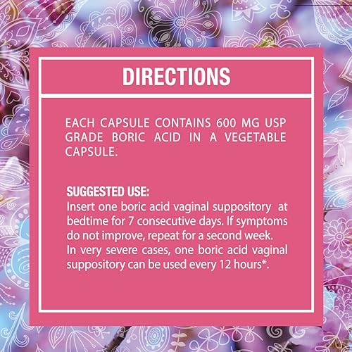 NewVue Boric Acid Vaginal Suppositories - 100% Pure Made in USA - Intimate Health Support (30 Count) NewVue