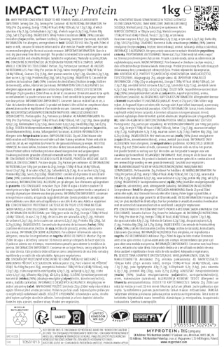 Myprotein Impact Whey Protein Blend, Vanilla, 2.2 lbs (40 Servings) Myprotein