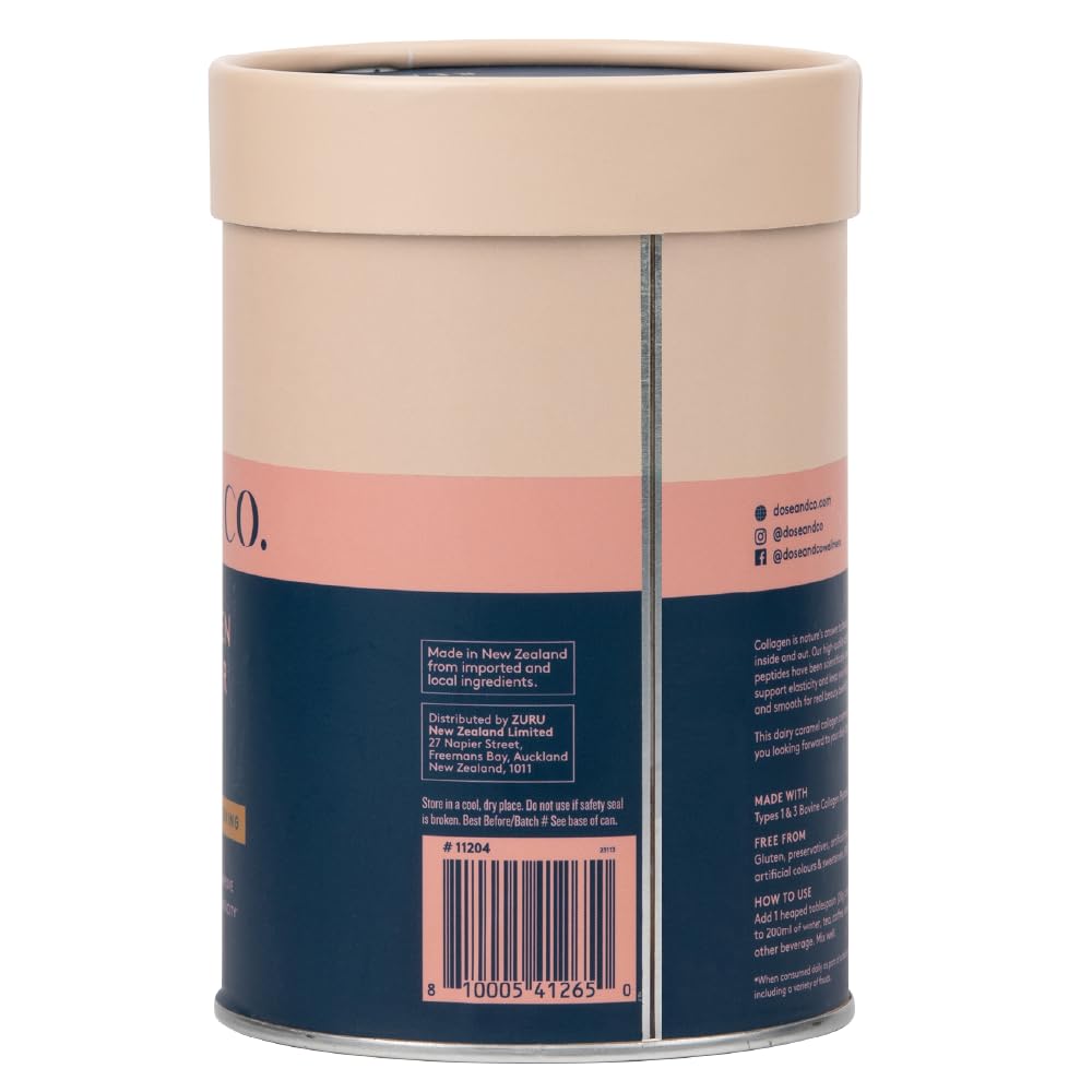 Dose & Co Collagen Creamer in Caramel Flavour - 340g Powder Supplement DOSE & CO