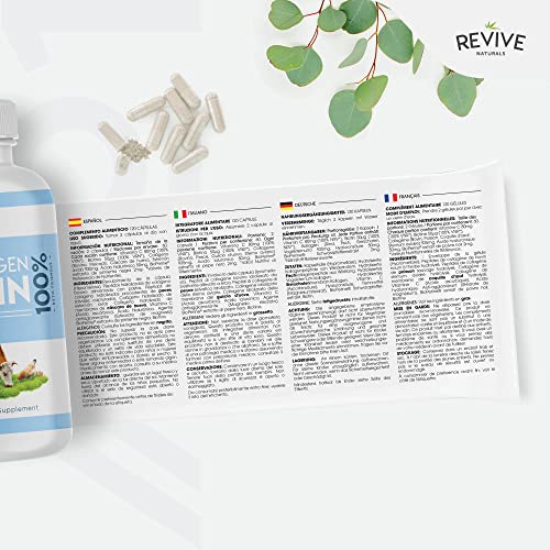 Multi Collagen Protein Capsules - Types I, II, III, V & X - Hydrolysed Grass Fed Bovine, Wild Caught Marine Revive Naturals