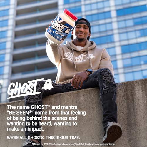 GHOST Whey Protein Powder, Oreo - 2LB Tub, 25G of Protein - Cookies & Cream Flavored GHOST