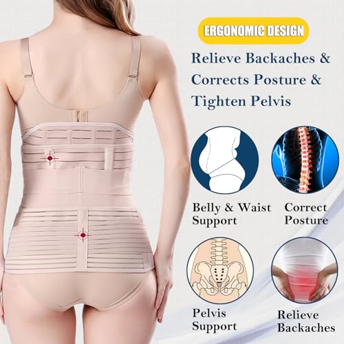 ChongErfei 3 in 1 Postpartum Support - Recovery Belly/waist/pelvis Belt Shapewear Slimming ChongErfei