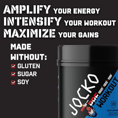 JOCKO FUEL Ultimate Pre Workout Powder - Pre-Workout Energy Powder Drink for Men JOCKO FUEL