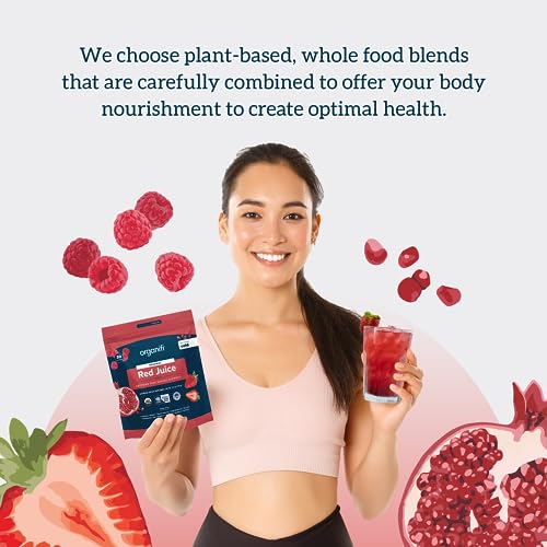 Organifi Red Juice - Vegan Energy Powder - Berry-Flavored Adaptogen Drink - Caffeine Organifi