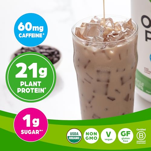 Orgain Organic Vegan Protein Powder, Iced Coffee - 21g Plant Based Protein, Gluten Free Orgain