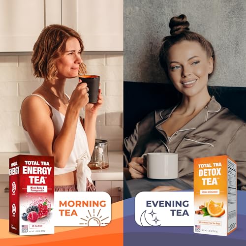 Total Tea SIimming Detox Tea Caffeine Free - 25 Day Detox Tea - Herbal Tea Total Tea
