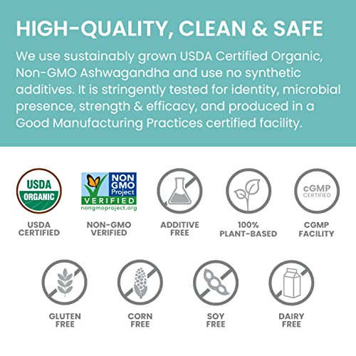 Himalaya Organic Ashwagandha, 60 Day Supply, Herbal Supplement for Stress Relief Himalaya