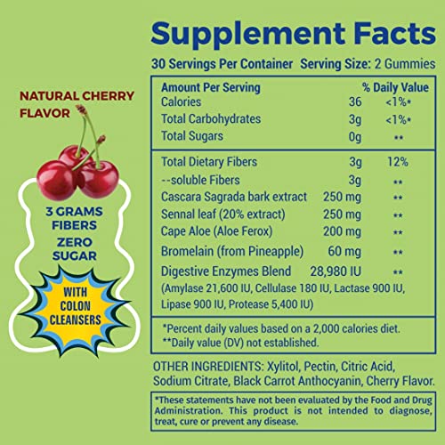 HEMPWAY Fiber Gummies for Digestive Colon Cleanse - Health & Daily Weight Support HEMPWAY