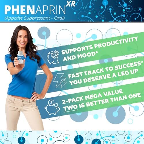 PhenAprin XR Maximum Strength Appetite Suppressant Diet Pills - 2-Pack, Metabolism Boosting SutraHealth