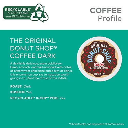 The Original Donut Shop Dark Coffee, Keurig Single-Serve K-Cup Pods, Dark Roast, 96 Ct The Original Donut Shop
