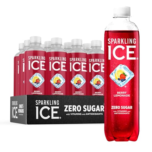 Sparkling Ice, Berry Lemonade Sparkling Water, Zero Sugar Flavored Water, with Vitamins 